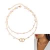 Chic Multi Layer Necklace Featuring High Quality Metal Sequins And Imitation Pearls Ideal For Trendy Occasions