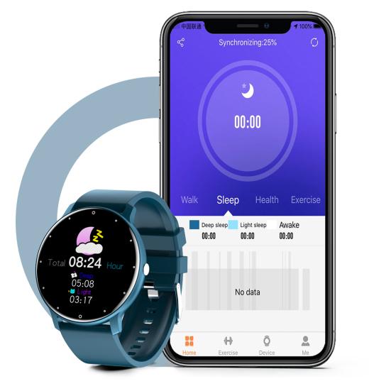 ZL02 Bluetooth-compatible Watch Waterproof Multifunctional Durable Heart Rate Blood Pressure Fitness Tracker Watch for Sports
