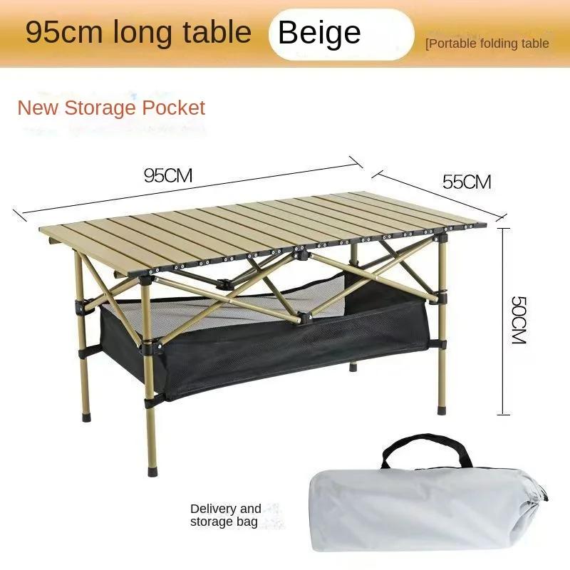 Picnic Camping Table Lightweight With Outdoor Portable Folding Desk Easy Carrying Bag For Self-Driving Trips Egg Roll Long Table