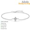 Vvs D Gra Moissanite Armband Minimalistisch S925 Zilver Klavertje Vier Hypoallergene Sieraden Met Kruis Of Cubaanse Ketting