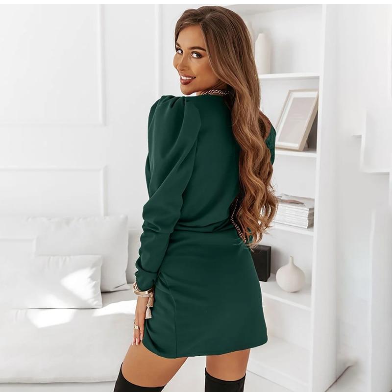 Buy Sexy Mini Dress Women Autumn Winter 