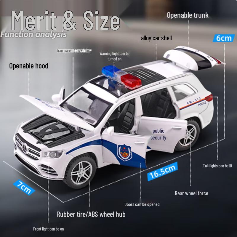 GLS 580 Alloy Police Car Model Toy