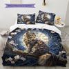 Beautiful Maine Coon Pattern Bedding Home Decoration Birthday Gift (1 * duvet cover + 2 * pillowcase, without core)