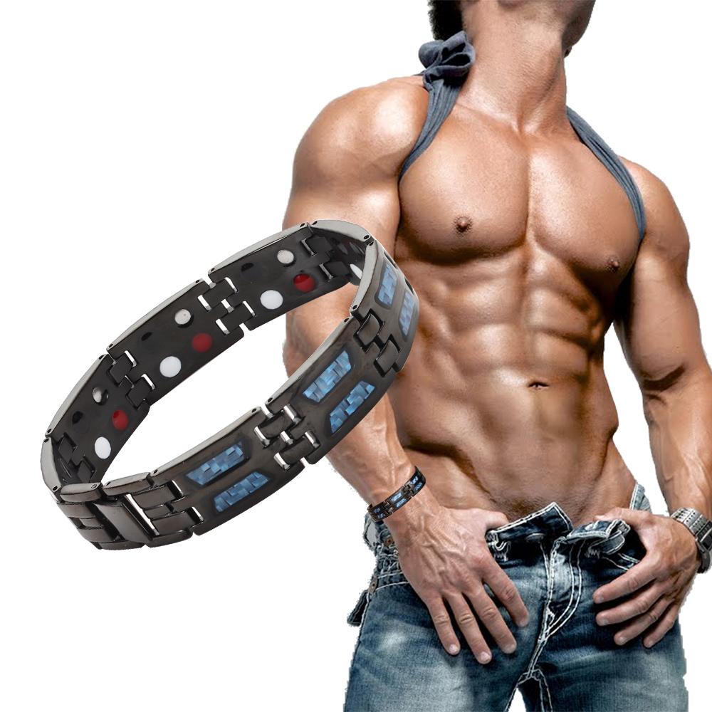 

Терапевтический браслет Carbonblue Магнитный браслет Мужской браслет для силовой терапии Браслет для укрепления тела