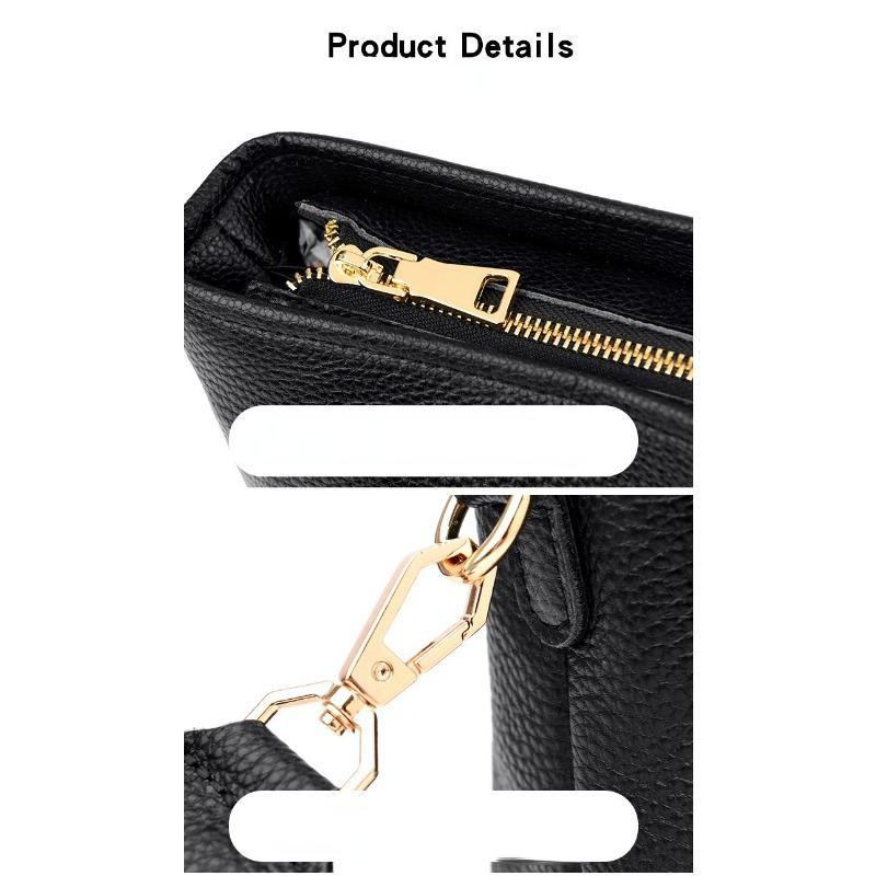 Fashion Solid Color Cow Women Shoulder Crossbody Bag Luxury Ladies Phone Bag And Purses Handbag Women's Bag
