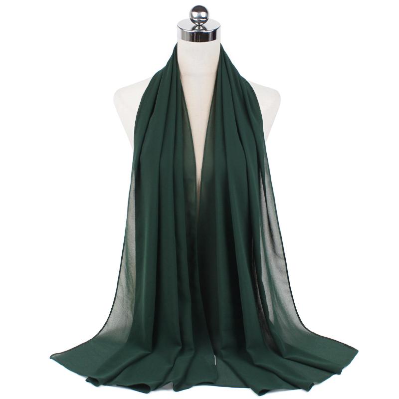 Women Muslim Chiffon Hijab Scarf Shawls Modal Cotton Jersey Hijabs Plain Soft for Ramadan Lady Voile Head Wraps Islamic Turban