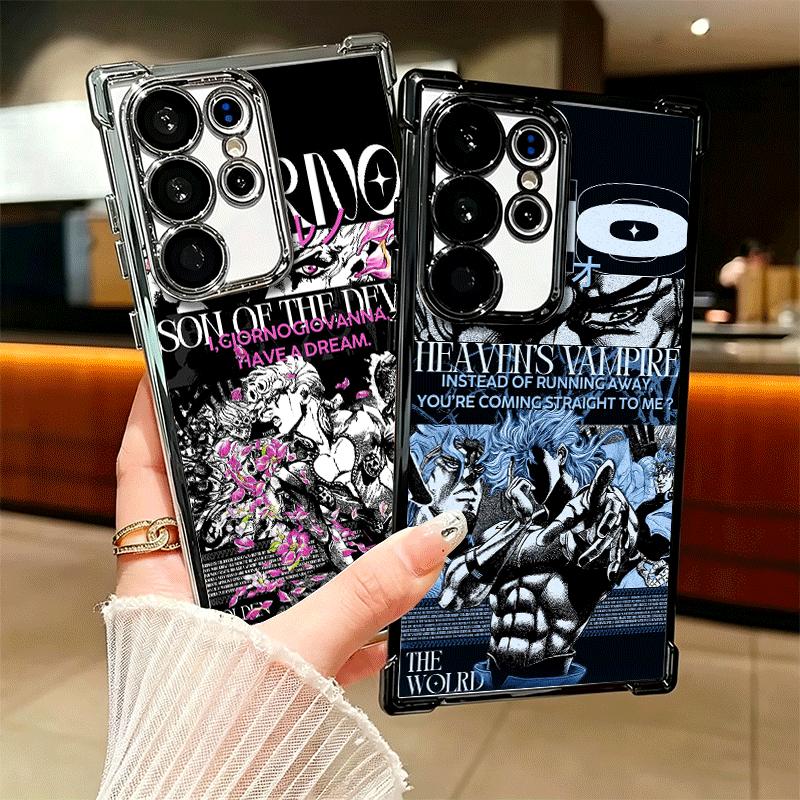 Custodia per Telefono Morbida Cool JoJo Adventure Per Samsung Galaxy S26 Ultra S25 Edge S24 FE S23 Plus S22 S21 + S20 Placcatura Anti-Caduta Fundas
