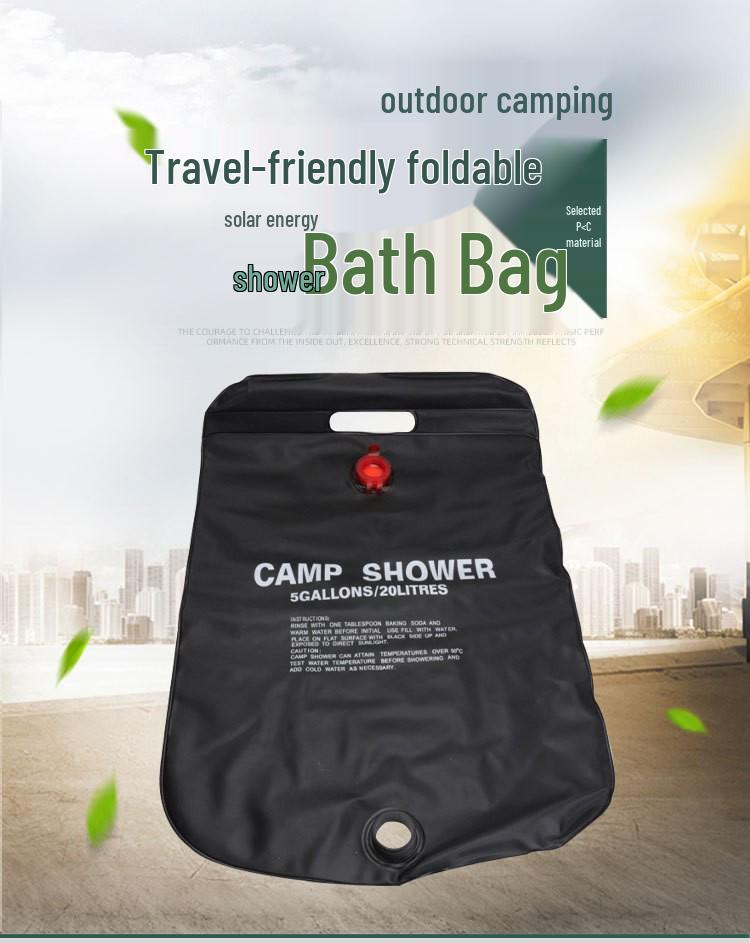 20L Folding Shower Bag for Camping and Outdoor Toiletries