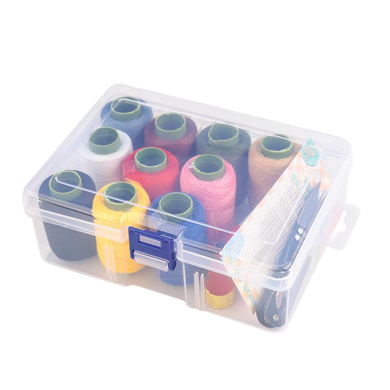 Portable Hand-Sewing Kit with Sturdy Needle and Thread Storage Box
