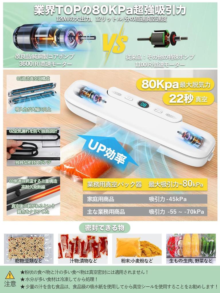 ATOPSUN Vacuum Food Sealer with Suction Power 28cm Extended Crimping Keeps Food Fresh 8x Easy Fully 2 Seal Commercial Vacuum Food Low Easy to Includes
