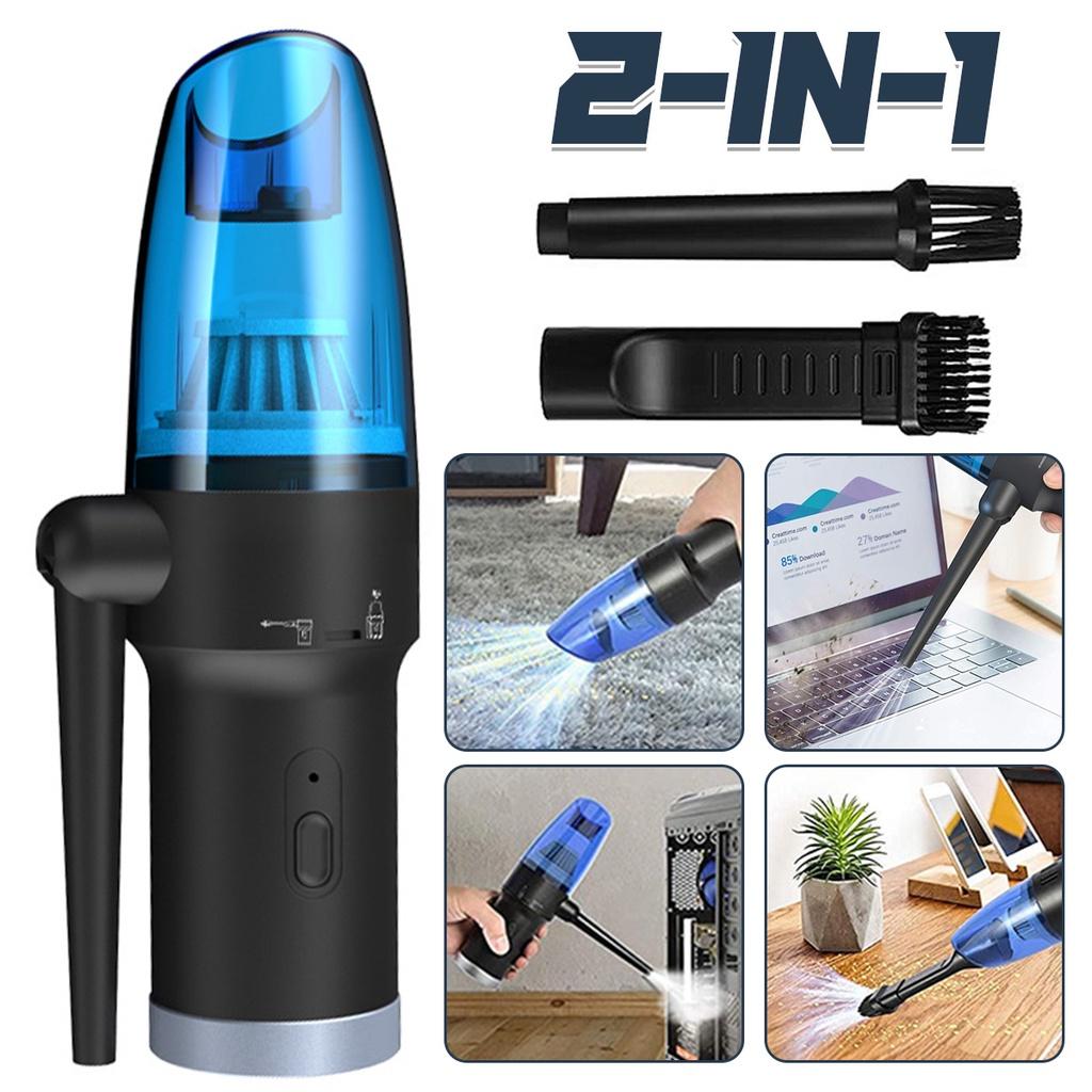 Elektrikli Süpürge ve Kablosuz Hava Püskürtücü El Tipi Elektrikli Hava Üfleyici Güçlü Temizlik 2'si 1 Arada Araba Bilgisayar Klavye Kanepe İçin YENİ