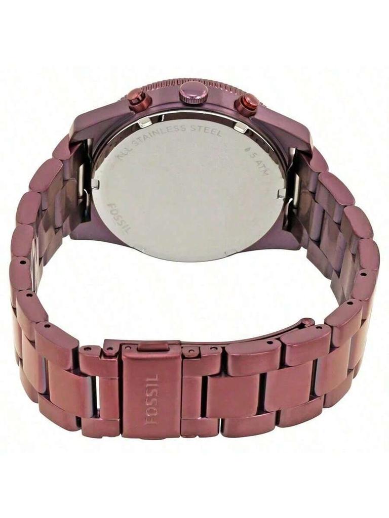 Brown Stainless Steel 3-Eye Multi-Function Week & Date Business & Leisure Quartz Watch Waterproof for Women ES4110