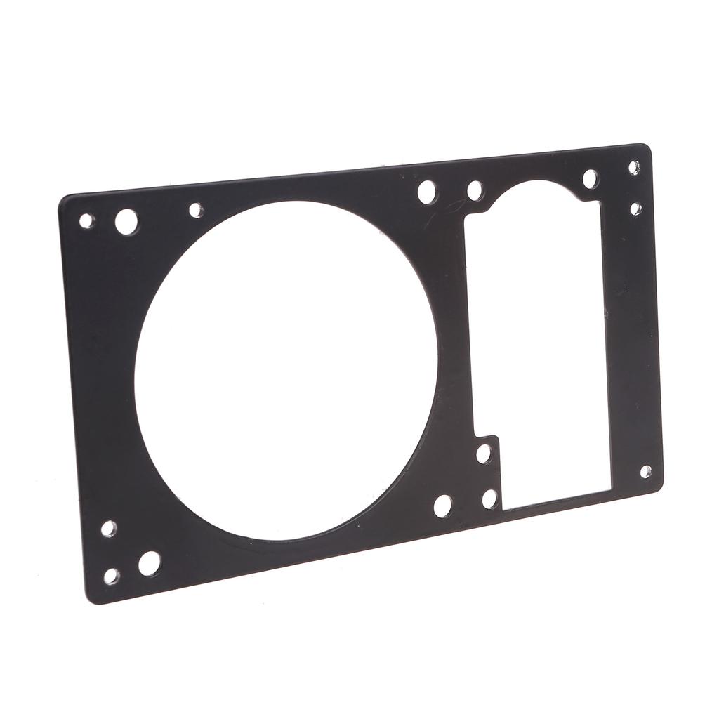 ATX To 1U Power Supply and 8cm Fan Conversion Frame Aluminum Anodized Bracket Silver Band