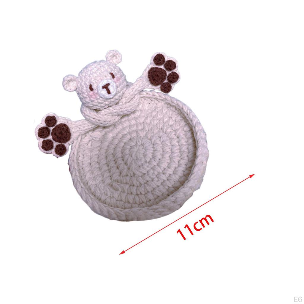Absorbent Drinks Coaster Duck Shaped Woven for Apartment