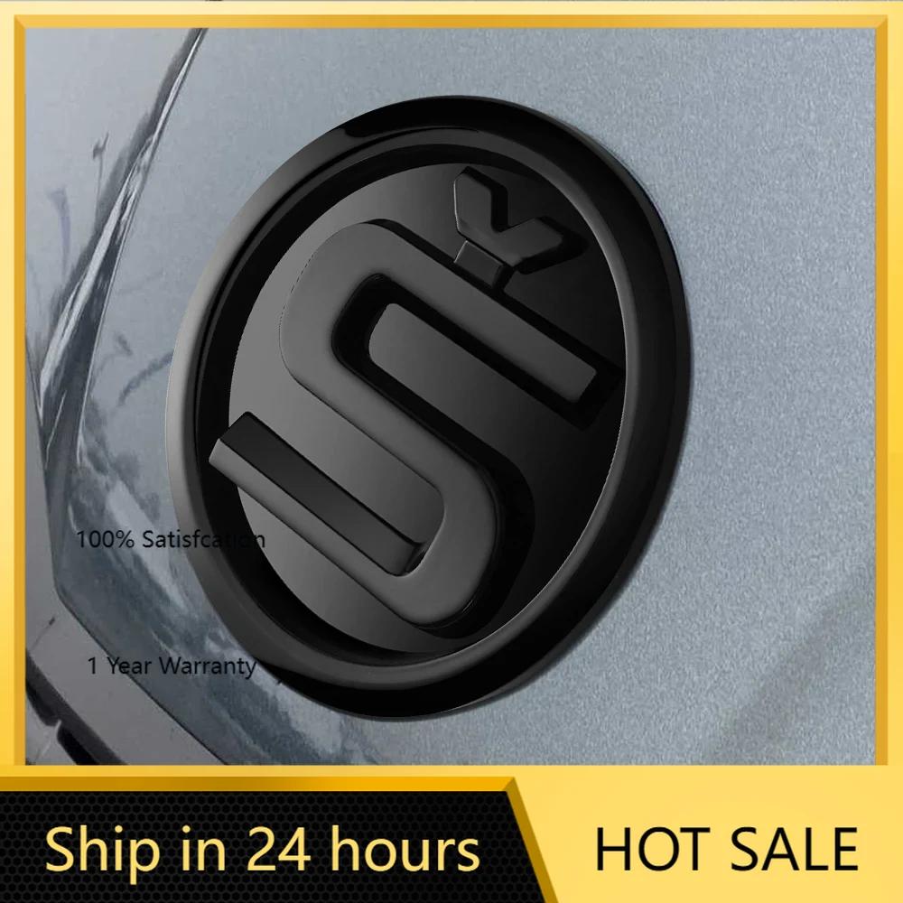 Car Sticker 2025 Hot Badge For Skoda Hood Sticker 110mm Black S Logo Emblem For SKODA ENYAQ SUPERB OCTAVIA KAMIQ KODIAQ FABIA SC