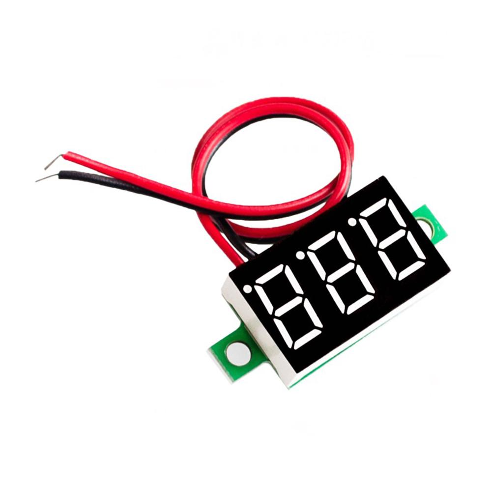 

5# 0.36 Inch LED Digital Mini Voltmeter DC 4.5V-30V Volt Meter Gauge 2 Wires(Gre