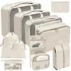Travel 7/10 Pcs Set Organizer Suitcase Packing Cubes Set Cases Portable Luggage Clothes Shoe Tidy Pouch Folding Storage Bags