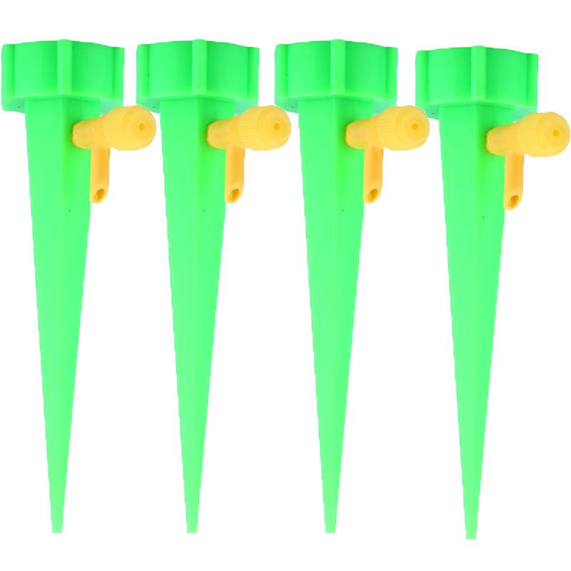 

16 шт. Устройство для самостоятельного полива растений, вставные шипы, автоматическая система контроля воды с клапаном медленного выпуска, система контроля капельного орошения для растений 4 pcs зелёный