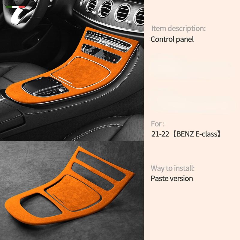 Für Mercedes Benz E-Klasse W213 Italien Super Wildleder Abdeckung Auto Mittelkonsole Schalthebel Panel Verkleidung Zubehör