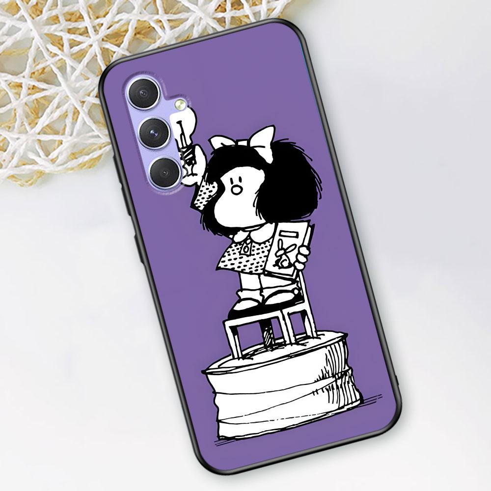 Cute Mafalda Case for Samsung Galaxy A51 A53 A54 A31 A52 A12 A13 A21s A22 A32 A11 A22 A33 A41 A52s A73 A14 A24 TPU Phone Cover