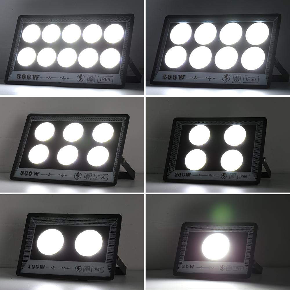 LED Flood Light 50W 100W 200W 300W 500W IP65 Waterproof Outdoor Garden Projector Spotlight Landscape Stree Lamp Outdoor Lighting