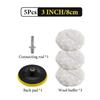 5Pcs Car Polishing Pad Set Wool Buffing Wheel Tool 3/4/5 inch Drill Polish Disc Kit for Car Polisher Auto Paint Waxing Care