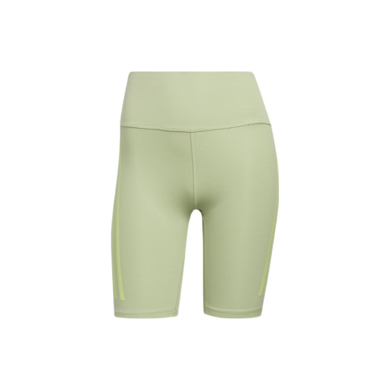 (WMNS) adidas Essentials 3-stripes Waisted Short Leggings Green Women s HD4471 S