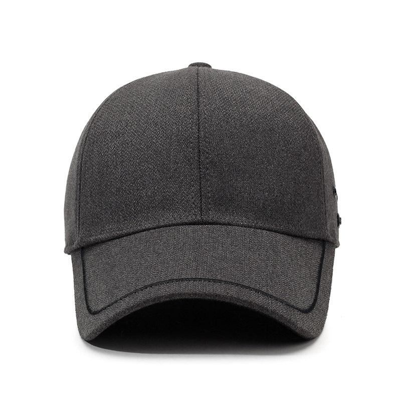 New Thickened Warm Ear Protector Baseball Cap Middle-Aged And Elderly Men'S Cotton Hat Warm Windproof Ear Protector Cap