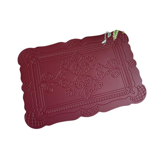 Placemat, Waterproof Heat Resistant Dinner Table Mats, Non-Slip Embossed Decorative Kitchen Placemat for Dining Table