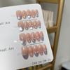 Dollya Gentle Pink French Bow Cat Eye Skin Whitening Handmade Press-On Nails
