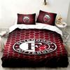 Feyenoord Rotterdam Set de 3 piezas Perfecto para uso en el dormitorio Cómodo juego de cama incluye una funda nórdica y dos fundas de almohada Ideal regalo de cumpleaños o Navidad