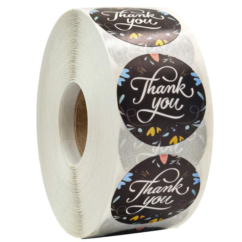 NEW Heart Thank You Stickers  Floral Wedding Festival Party Favors Paper Decorative Sticker Envelope Package Seal Label Sticke