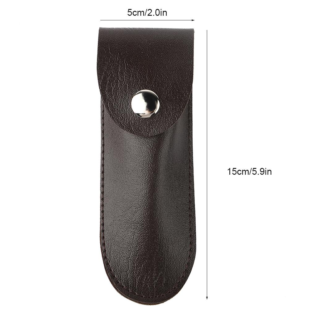 New Bottle Opener Leather Case Small Leather Bag Leather Wine Knife Set Wine Tool PU Bag(Black)