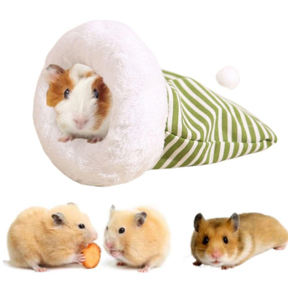 

Plush Small Pet Nest Soft Hamster Bed Rat Hamster Nest Winter Style 1