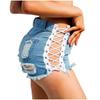Women's Ripped Denim Shorts Sexy Low Waist Hollow   Hot Pants