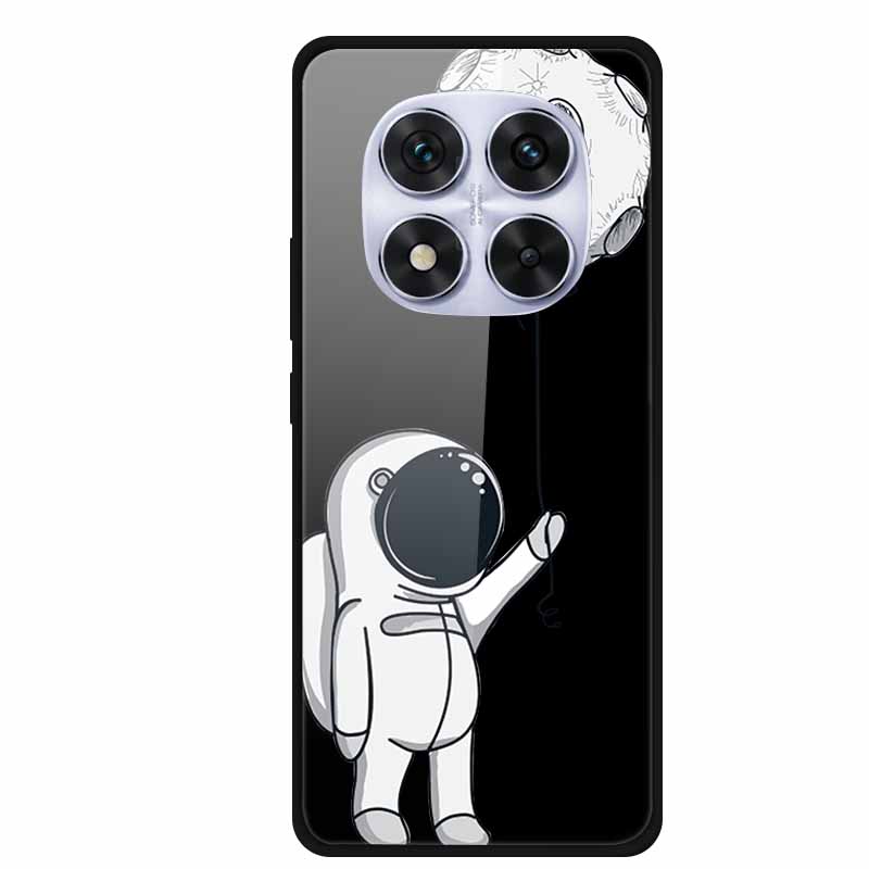 Glass Back Cover For Redmi Note 14 Note14 Pro 4G Case Tempered Glass Case For Xiaomi Redmi Note 14 Pro 5G Phone Case Soft Bumper