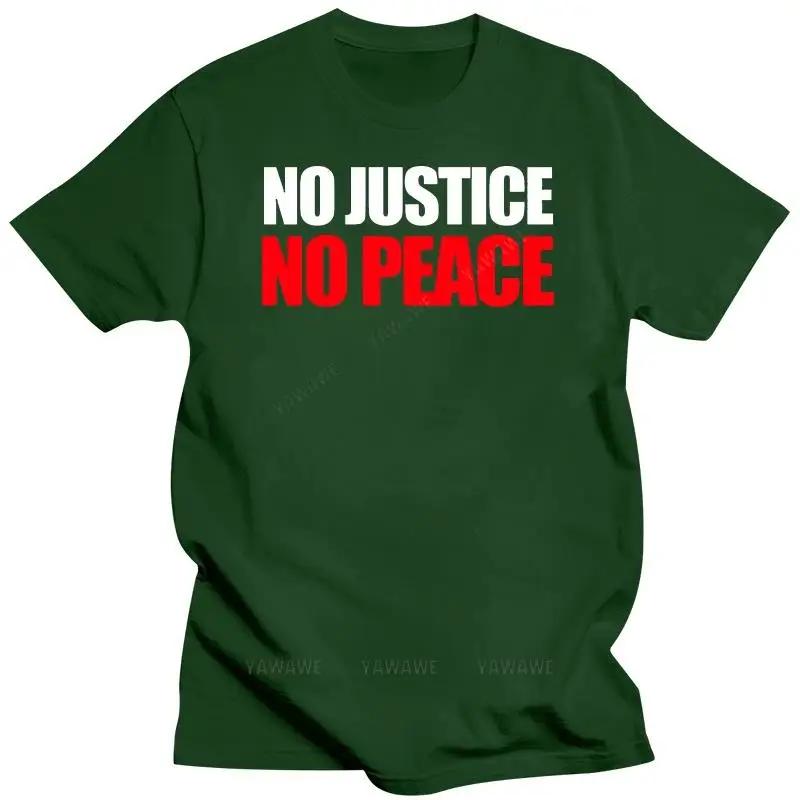 No Justice No Peace Black Adult T-Shirt Short Sleeve Tee-Shirt  Cheap Wholesale  Short Sleeve Tee Shirt Free Shipp