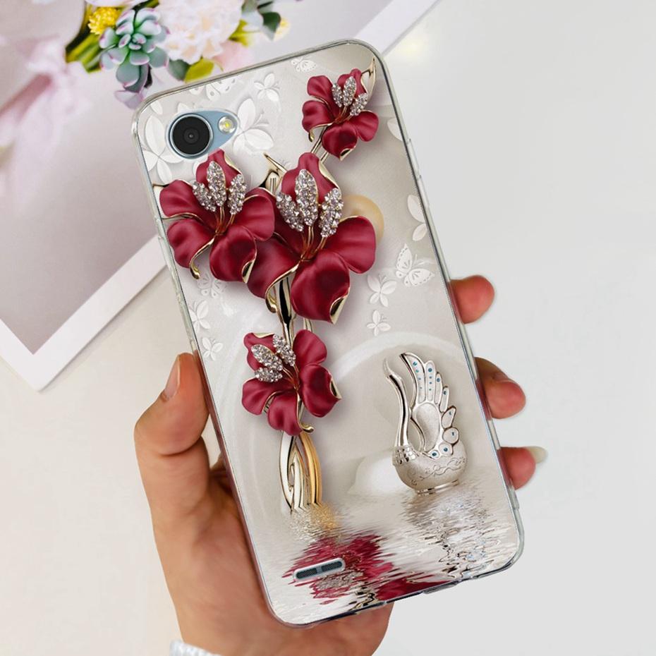 For LG Q6 Q6a Q6+ M700 X600K X600L X600S Cute Flower Cat Painted Phone Case For LG Q6 Plus Q 6 Alpha Soft Silicone TPU Cases
