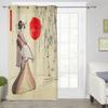 Cortinas de janela japonesas clássicas de gueixa para sala de estar, decoração de quarto de luxo, cortinas, tratamentos de janela de cozinha