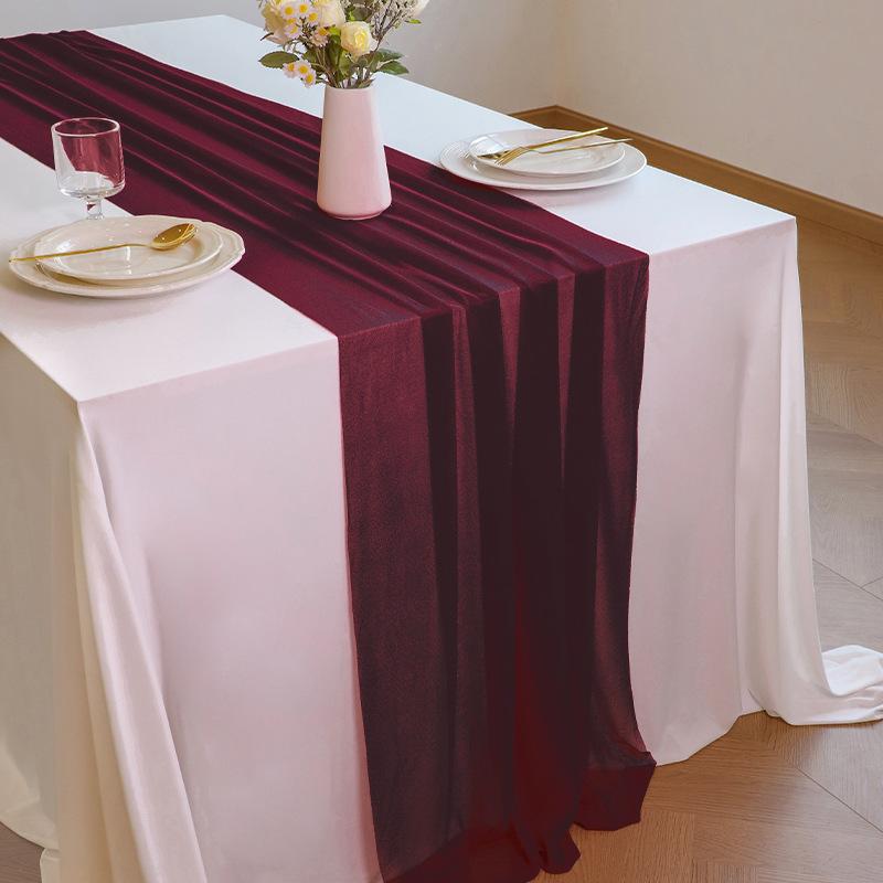 1/5 Pack Chiffon Table Runner Easter Spring Boho Rustic 75x300CM Wedding Centerpiece Runner Decor Sheer Bridal Shower Birthday Party Decorations