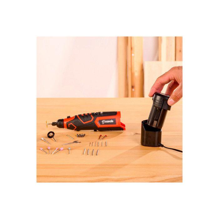 Outil Multifonctions 12V - CASALS - Batterie 2,0Ah - Chargeur Inclus - Design Ergonomique - Polyvalent
