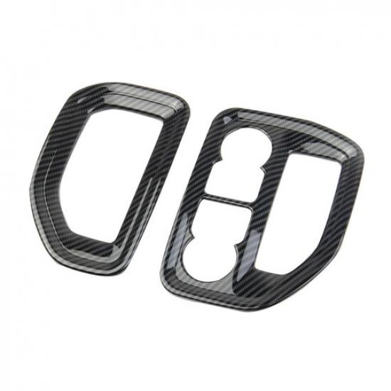 Carbon Style Central Control Air Vent Outlet Trim Cover for Chevrolet Silverado