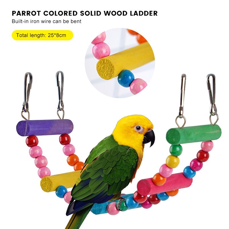 1 Stück Vogelspielzeug Schaukel Kauspielzeug Trainingsspielzeug Kleiner Papagei Hängende Hängematte Papageienkäfig Sitzstange Spielzeug mit Leiter Haustierbedarf