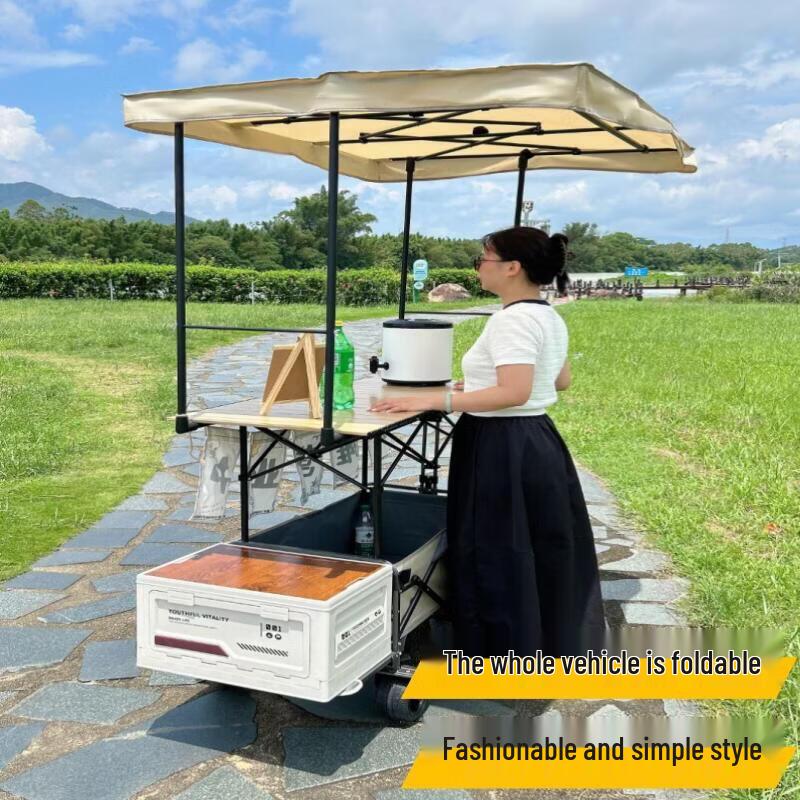 Extra-Wide Portable Stall Canopy with Adjustable Table