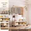 Movable Floor-Standing Coat and Clothes Rack for Bedroom Use
