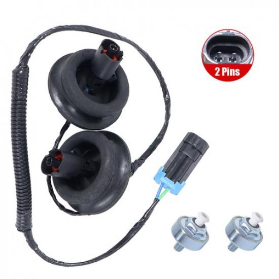 2 Knock Sensor with Harness Pair Kit for Buick Cadillac Chevy GMC Sierra 2500