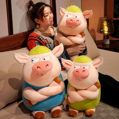 Cute Funny Angry Pig Doll Plush Toy Pig Doll Girl Sleeping Throw Pillow Children Soothing Doll