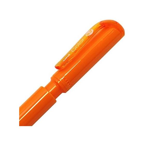 Uni Color Erasable Color Lead Mechanical Pencil 0.7mm [Orange] M7-102C.4 - Smooth Writing, Clean Erasing, Unbreakable Color Lead, Cute Slim Design,