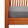 2 Seater Garden Bench with Cushions 120 Cm Solid Acacia Wood
