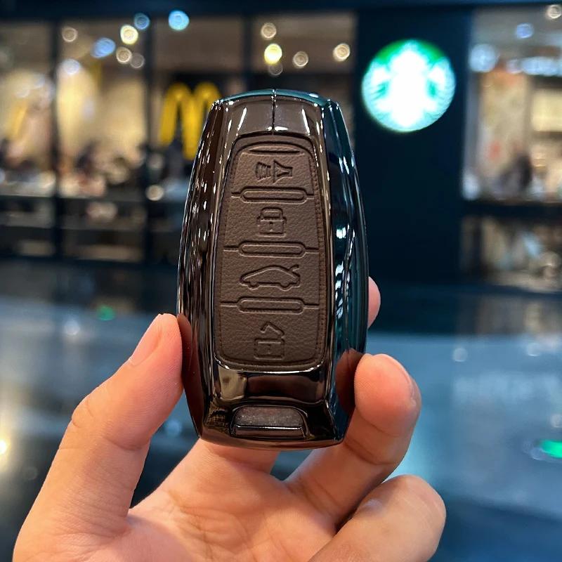 BJB1 For Haval H6 Jolion H2 H2s H1 2022 2023 H5 M4 H9 F7 2023 Accessorie Zinc Alloy Leather Car Smart Remote Control Key Case Cover